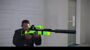 Sniper Rifle chrome green v2 for GTA San Andreas miniature 1