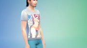 Мужская футболка с хентай принтом para Sims 4 miniatura 2