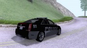 2009 Cadillac CTS V Police для GTA San Andreas миниатюра 3