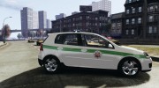 Lithuanian Police Volkswagen Golf 5 GTI [ELS] for GTA 4 miniature 5