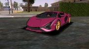 2020 Lamborghini Sian FKP 37 для GTA San Andreas миниатюра 1