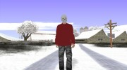 Skin GTA Online в маске и красной кофте для GTA San Andreas миниатюра 2