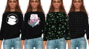 Snazzy Sweatshirts - Mesh Needed para Sims 4 miniatura 3