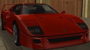 Ferrari F40 TT Black Revel for GTA Vice City miniature 3
