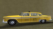Checker Marathon 1977 Yellow Cab для GTA Vice City миниатюра 4