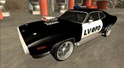 1972 Plymouth GTX Police LVPD для GTA San Andreas миниатюра 3
