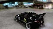 Mitsubishi Lancer Evolution X Monster Energy для GTA San Andreas миниатюра 3