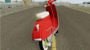 Vespa 150SS Red Style for GTA San Andreas miniature 4