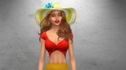 Twist Front Crop Top para Sims 4 miniatura 3