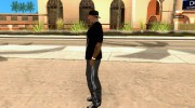 Black футболка для CJ para GTA San Andreas miniatura 2