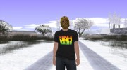 Skin HD GTA Online в футболке KJAH Radio para GTA San Andreas miniatura 1
