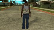 Белая майка, я сижу на скамейке para GTA San Andreas miniatura 2