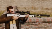 Снайперская винтовка AW L115A1 с глушителем v1 for GTA 4 miniature 1