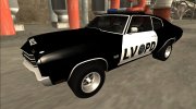 1970 Chevrolet Chevelle SS Police LVPD для GTA San Andreas миниатюра 3