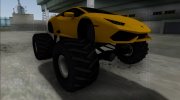 2014 Lamborghini Huracan Monster Truck для GTA San Andreas миниатюра 4