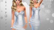 Shiny Dress для Sims 4 миниатюра 1