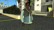 Adidas Suit Shirt Grey Blue для GTA San Andreas миниатюра 1