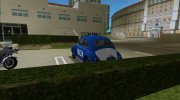 Volkswagen Beetle SFR Yugoslav Milicija (police) для GTA Vice City миниатюра 2