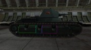 Контурные зоны пробития AMX 38 for World Of Tanks miniature 5