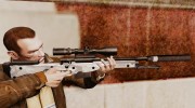 Снайперская винтовка AW L115A1 с глушителем v6 for GTA 4 miniature 1