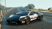 Lamborghini Reventon Police для GTA 5 миниатюра 1