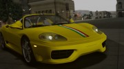 2000 Ferrari 360 Spider (US-Spec) для GTA San Andreas миниатюра 10