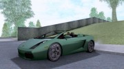 Lamborghini Gallardo Spyder para GTA San Andreas miniatura 1