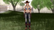 Dead Or ALive 5 Tina Cowgirl with Pants para GTA San Andreas miniatura 3