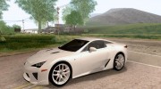 Lexus LFA (US-Spec) 2011 for GTA San Andreas miniature 1