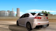 Mitsubishi Evo X - Stock для GTA San Andreas миниатюра 3