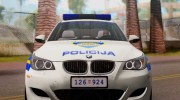 BMW M5 - Croatian Police Car for GTA San Andreas miniature 11