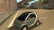 2012 Smart Fortwo Electric (Low Poly) for GTA San Andreas miniature 2