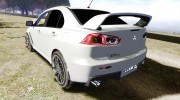 Mitsubishi Evo X 2009 для GTA 4 миниатюра 3