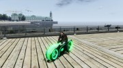 Мотоцикл из Трон (зеленый неон) для GTA 4 миниатюра 1