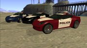 GTA V Coquette Police для GTA San Andreas миниатюра 4