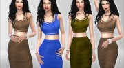 Crop Dress Chic para Sims 4 miniatura 4