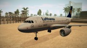 Airbus A319 Lufthansa для GTA San Andreas миниатюра 1