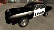 1971 Plymouth Hemi Cuda 426 Police LVPD for GTA San Andreas miniature 1