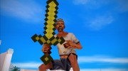 Золотой меч из Minecraft для GTA San Andreas миниатюра 1