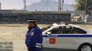 Russian Traffic Officer - Blue Jacket para GTA 5 miniatura 5