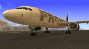 Airbus A319 Frontier Airlines Foxy для GTA San Andreas миниатюра 5