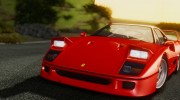 1989 Ferrari F40 (EU-Spec) для GTA San Andreas миниатюра 3