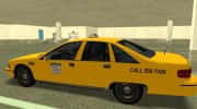 Chevrolet Caprice Taxi 1991 для GTA San Andreas миниатюра 5
