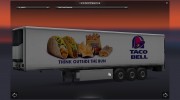 Скин Taco Bell для прицепа para Euro Truck Simulator 2 miniatura 2