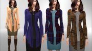 Dress with Cardigan para Sims 4 miniatura 3