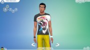 Мужские футболки Neon для Sims 4 миниатюра 4
