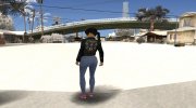 Cute Girl in leather jacket для GTA San Andreas миниатюра 4