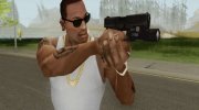 Glock 17 Black With Flashlight для GTA San Andreas миниатюра 3