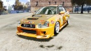 Subaru Impreza WRX STi GDB Team Orange для GTA 4 миниатюра 1