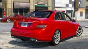 Mercedes-Benz C63 AMG для GTA 5 миниатюра 6